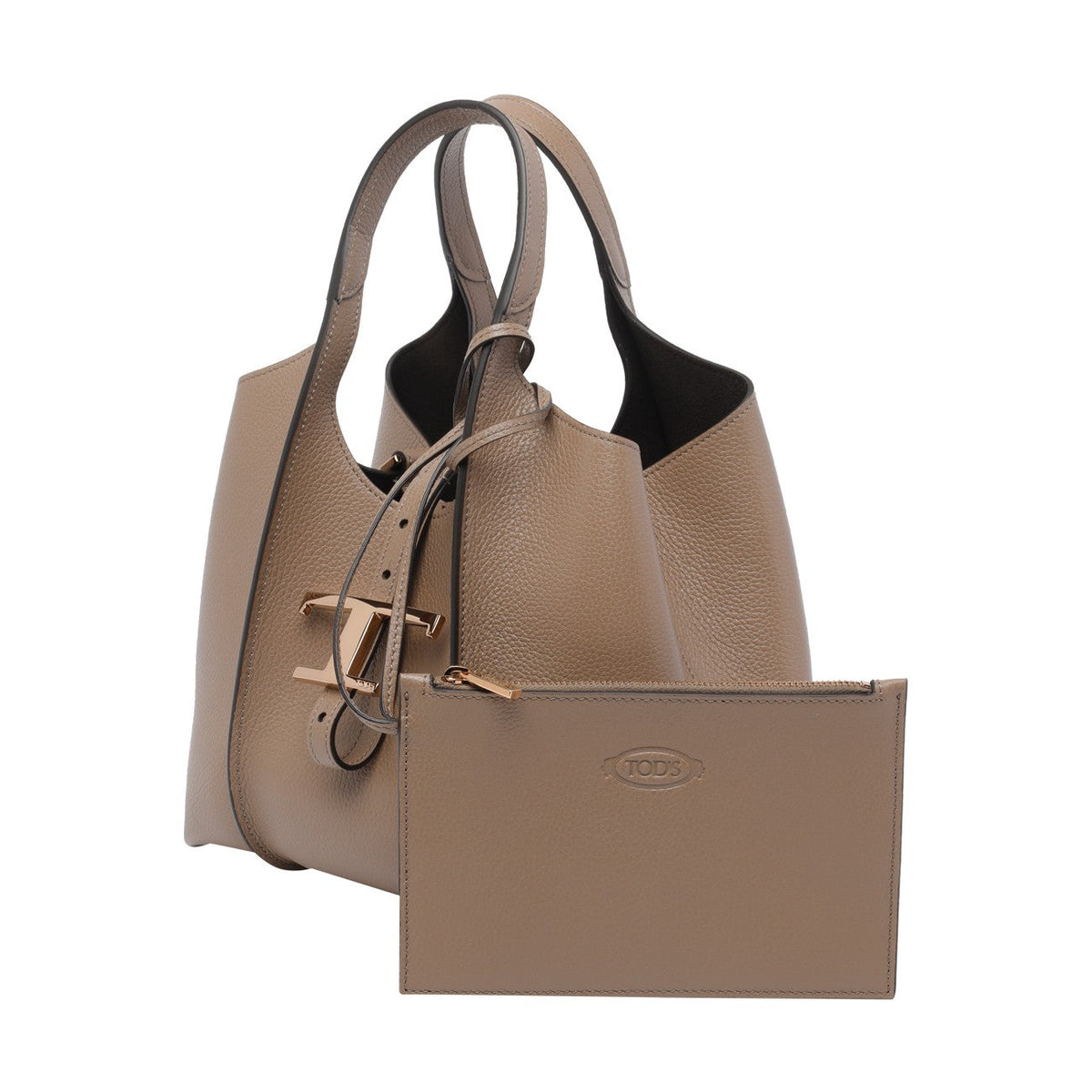 Tod's Women Mini Leather T Timeless Shopping Bag