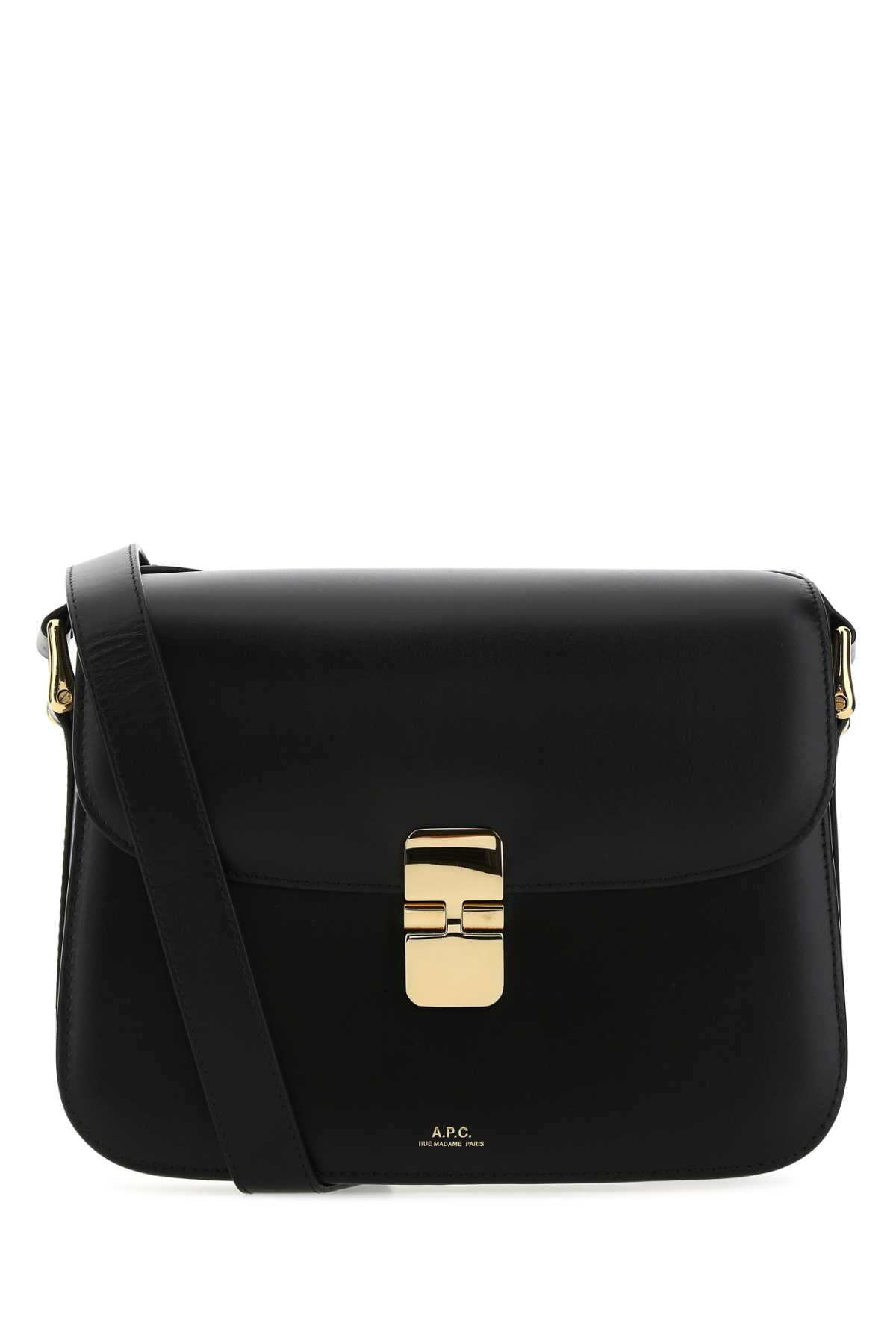 A.P.C. Women Black Leather Grace Crossbody Bag