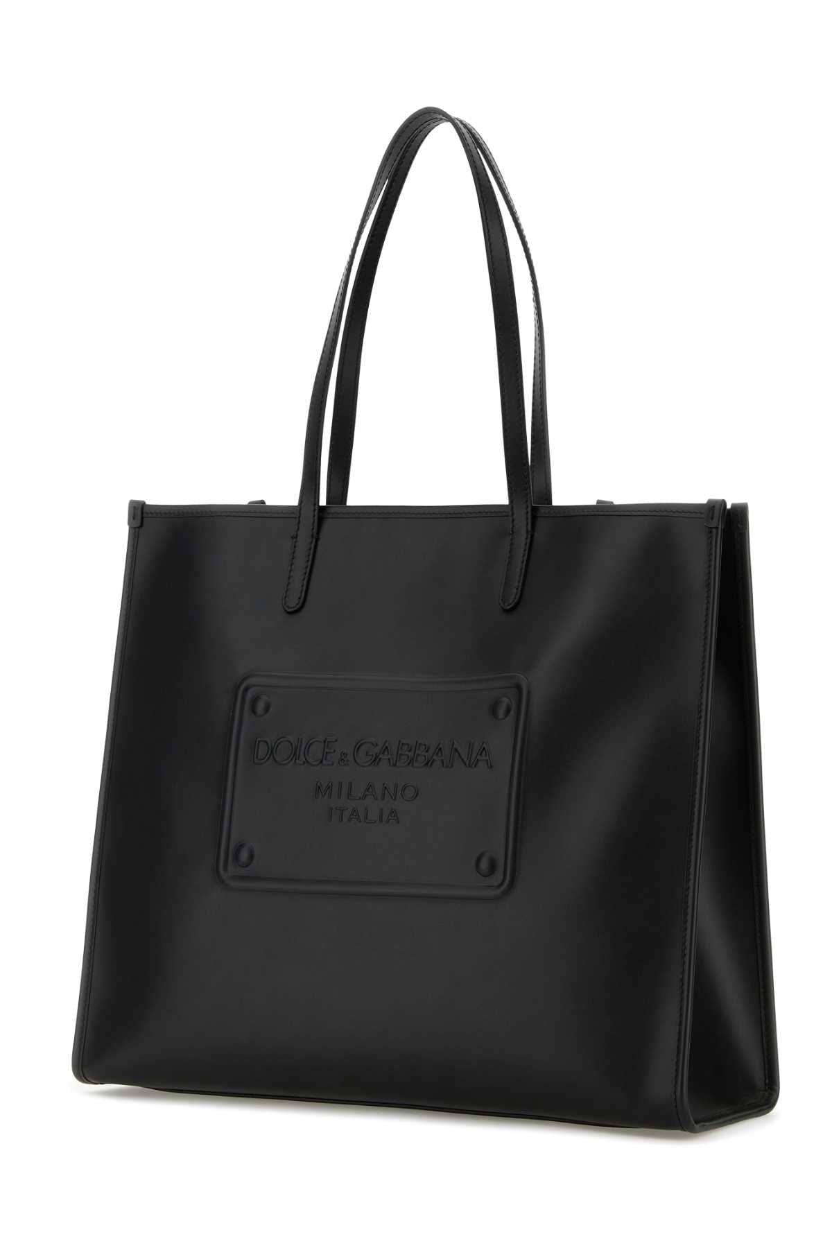 Dolce & Gabbana Men Black Leather Shopping Bag