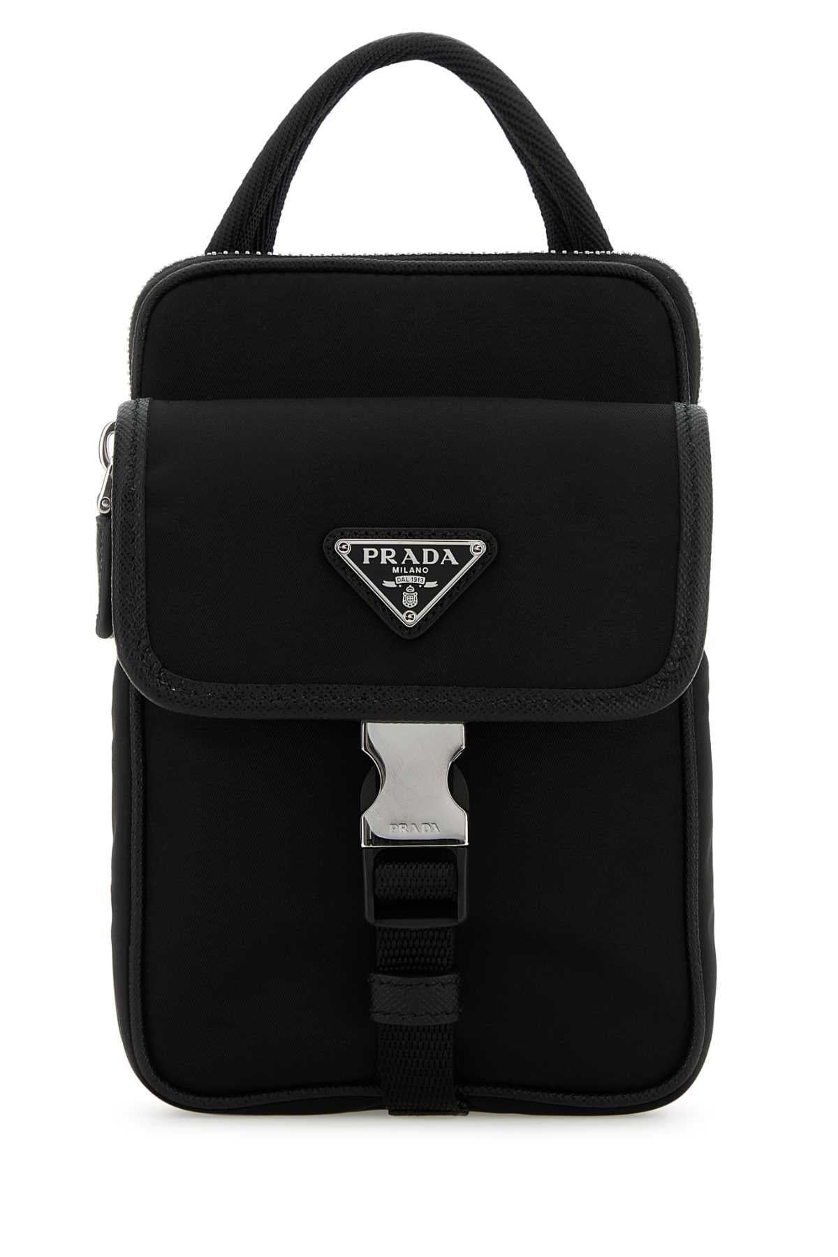 Prada Men Black Re-Nylon Phone Case