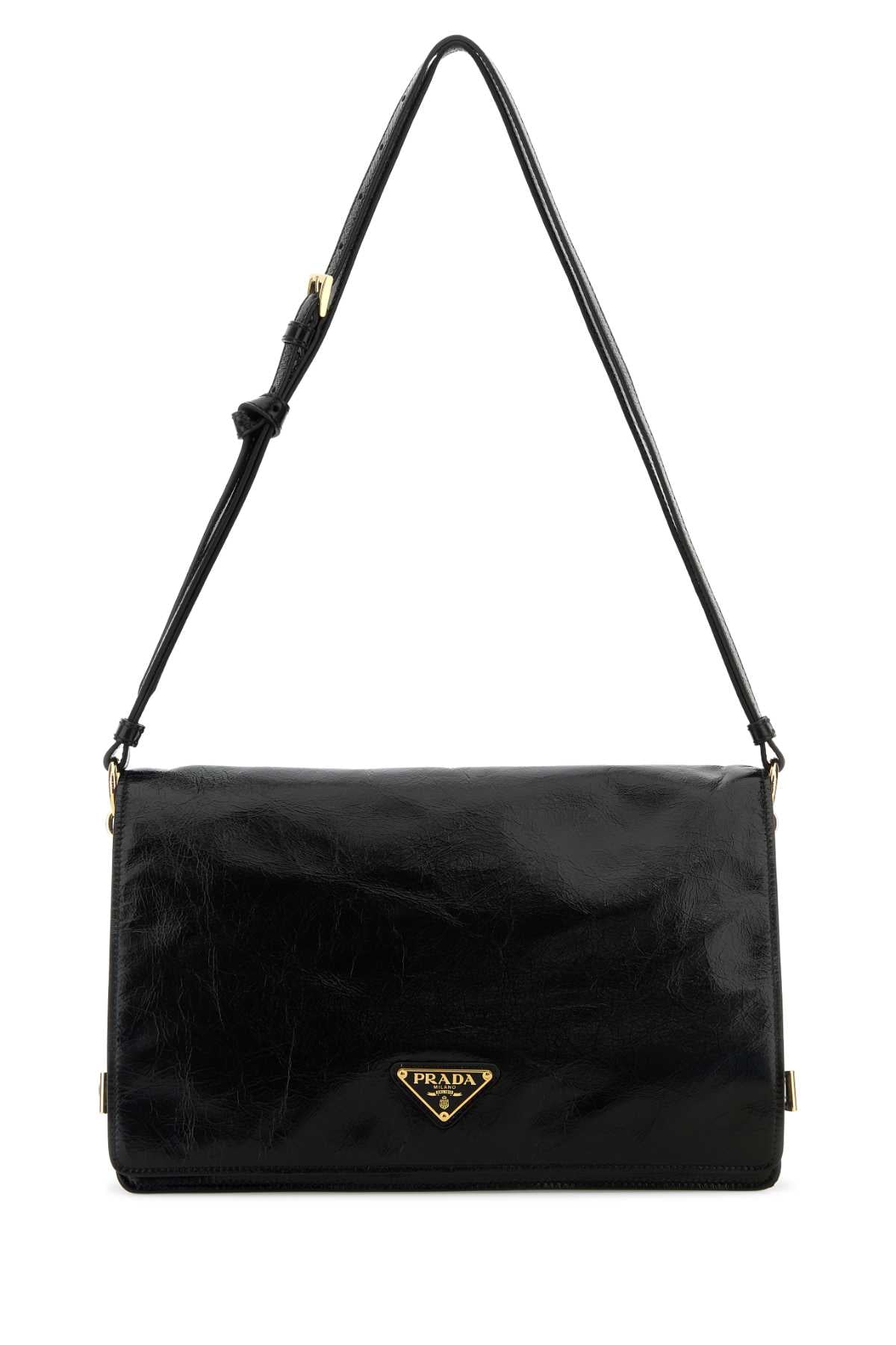 Prada Women Black Leather Medium Shoulder Bag
