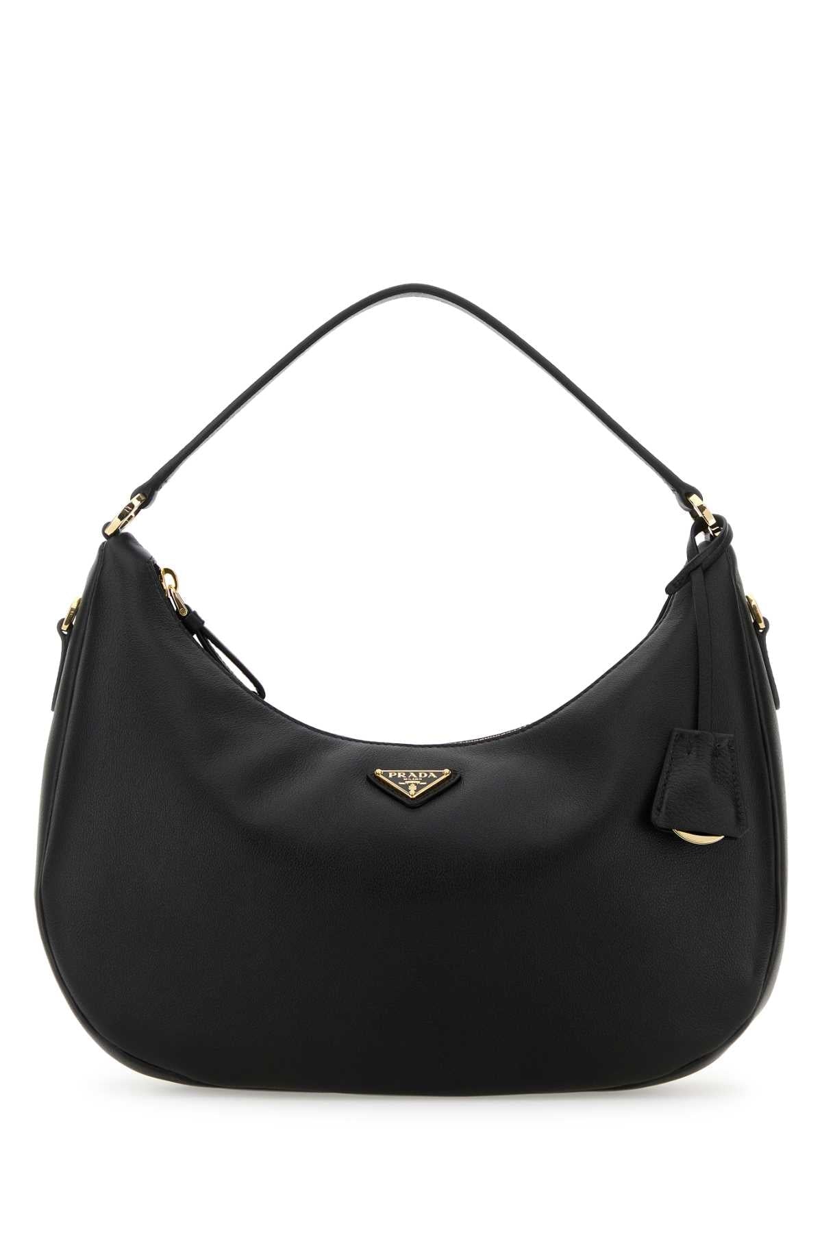 Prada Women Black Leather Handbag