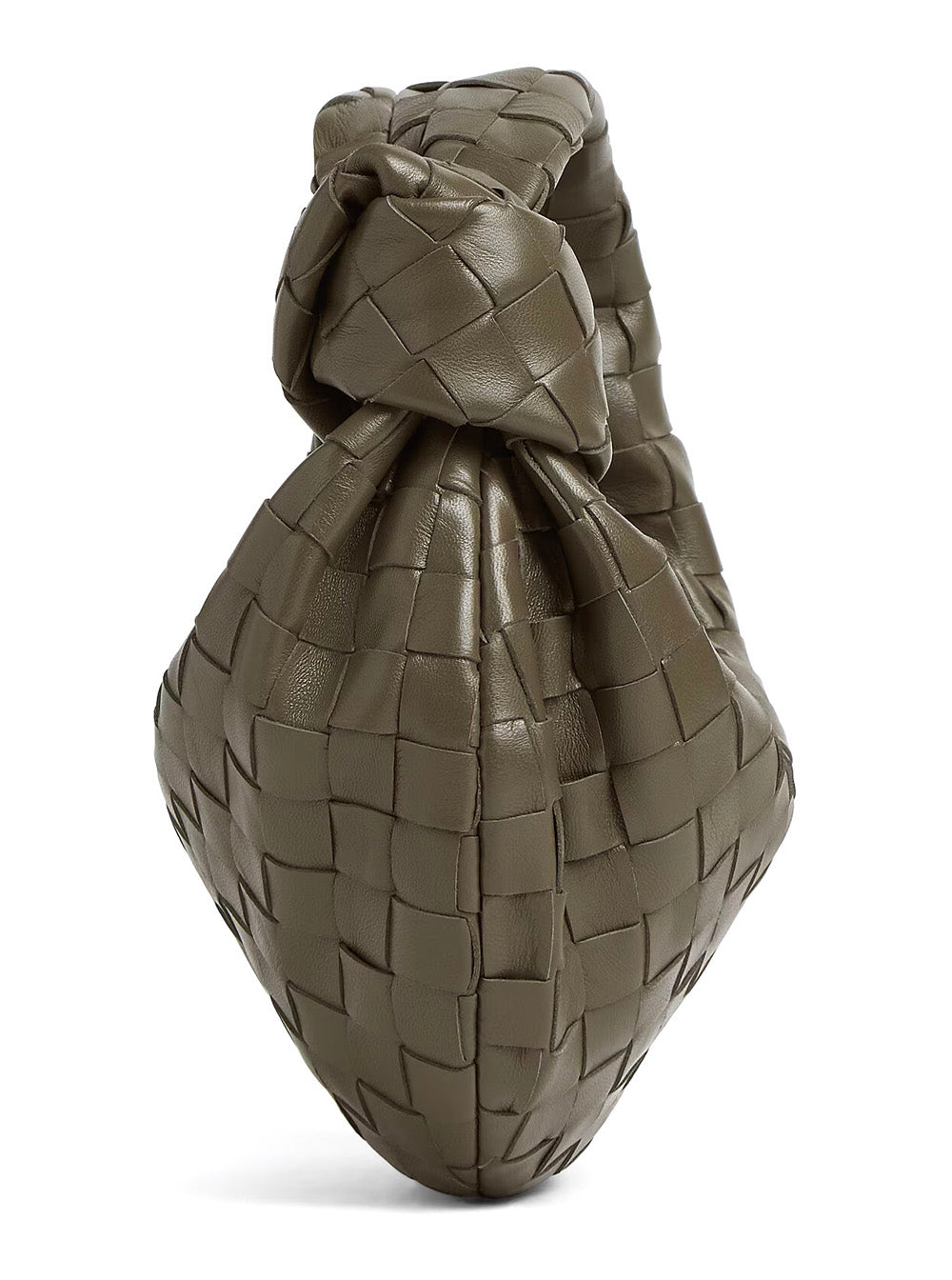 Bottega Veneta Women 'Jodie' Green Mini Handbag With Knot Detail And Intrecciato Motif In Leather Woman