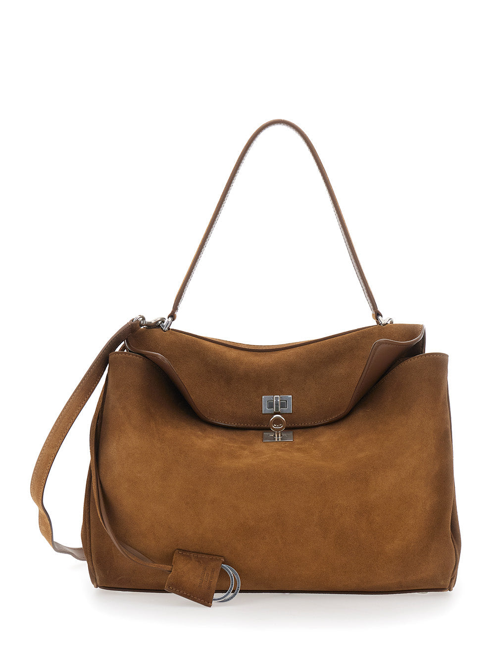 Balenciaga Women 'Rodeo Medium' Beige Shoulder Bag With Removable Shoulder Strap In Suede Woman