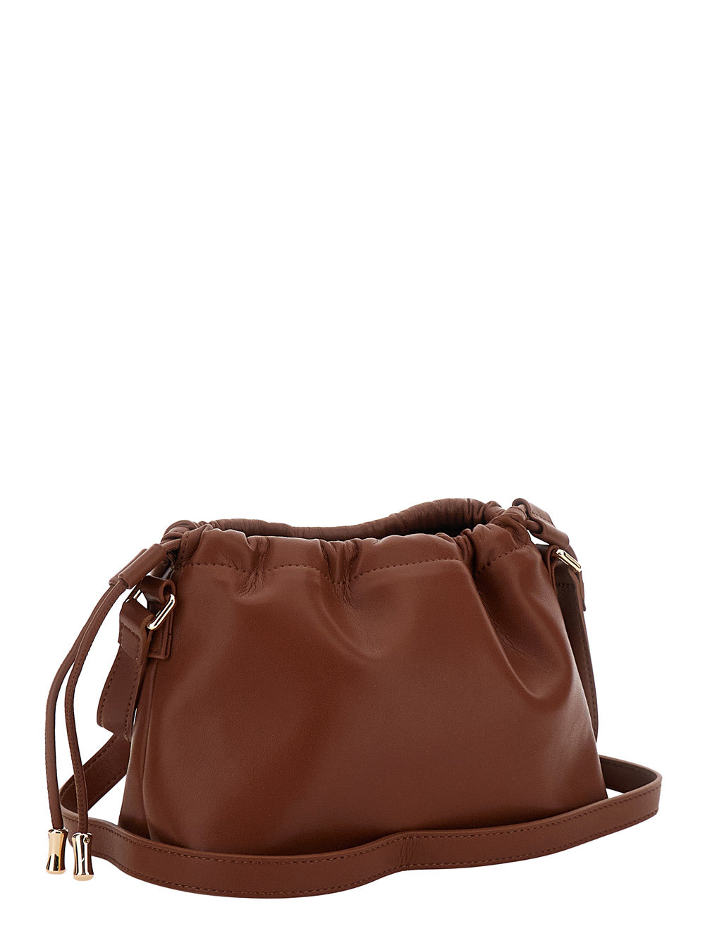 A.P.C. Women 'Ninon Mini' Brown Crossbody Bag With Embossed Logo On The Front And Adjustable Shoulder Strap In Ecoleather Woman