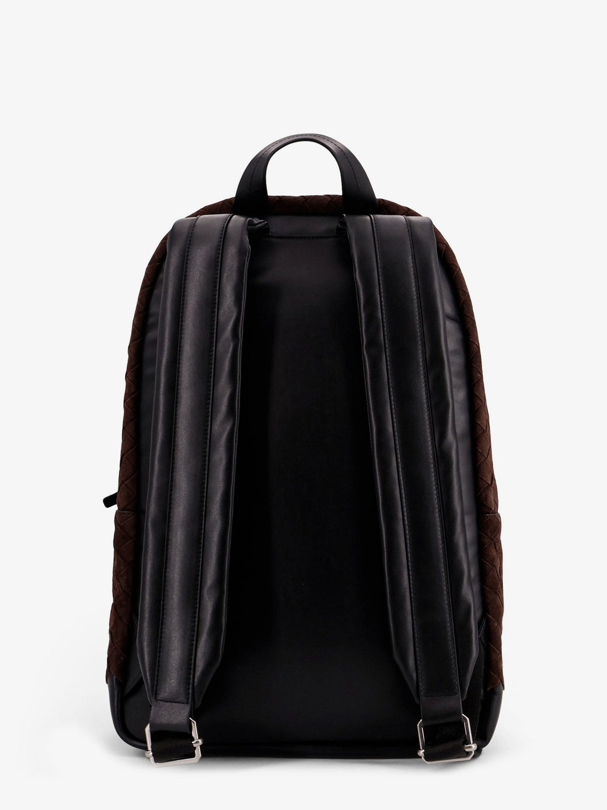 Bottega Veneta Men Suede Backpack With Intrecciato Motif
