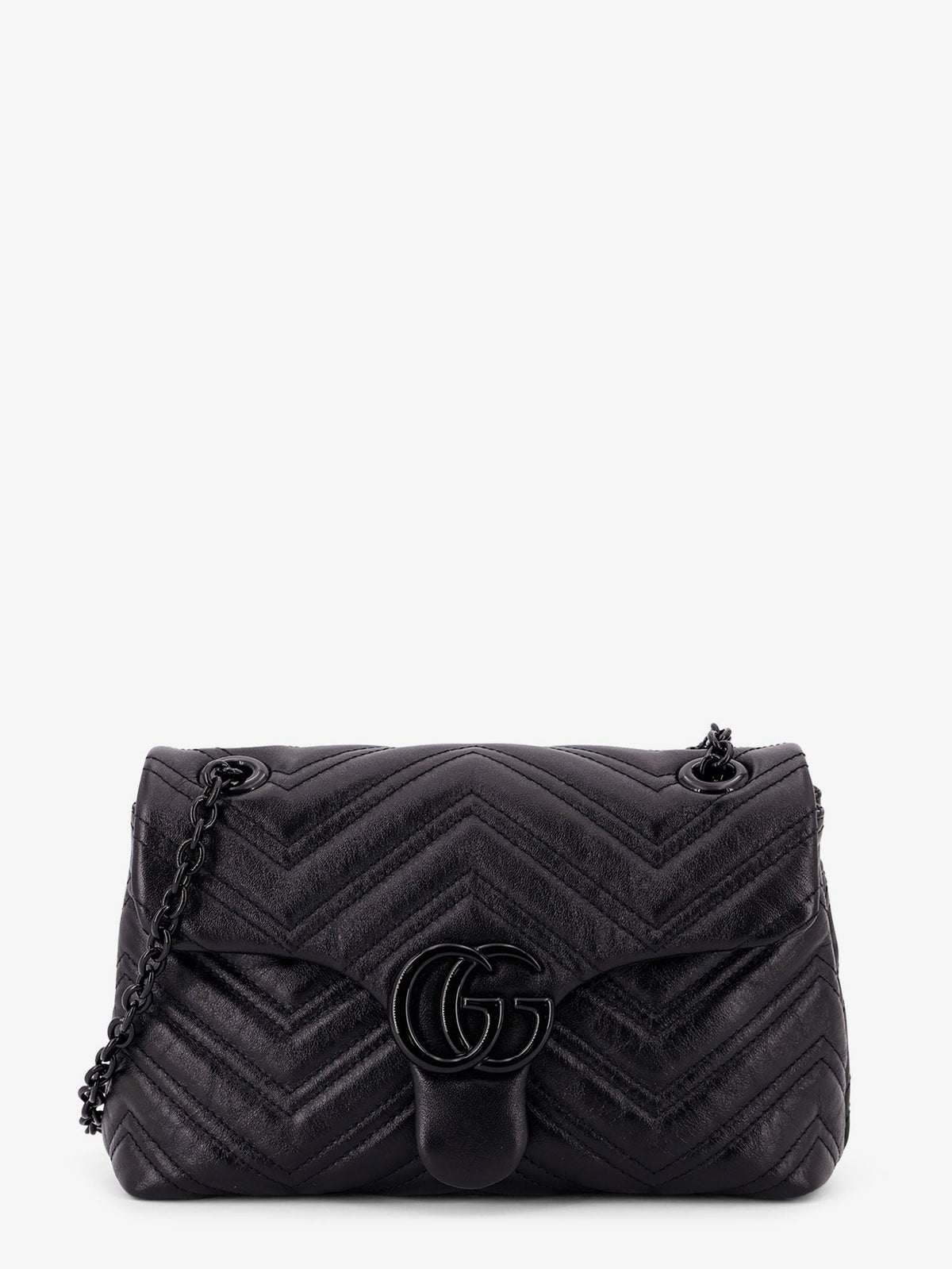 Gucci Women Matelasse Leather Gg Marmont Crossbody Bag