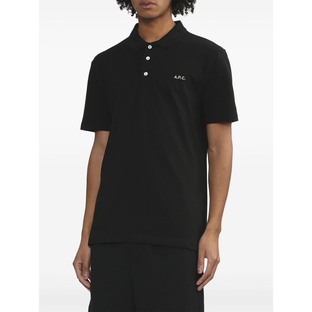 A.P.C. Black Polo Shirts Men