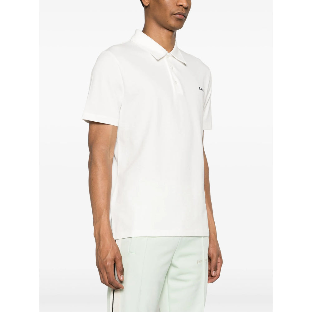 A.P.C. White Polo Shirts Men