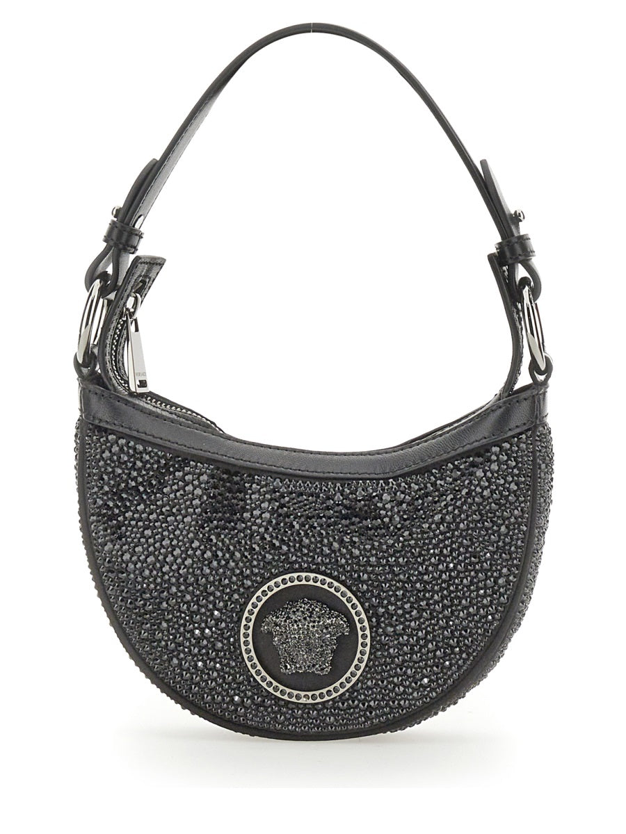 Versace Women Mini Hobo Bag With Crystals