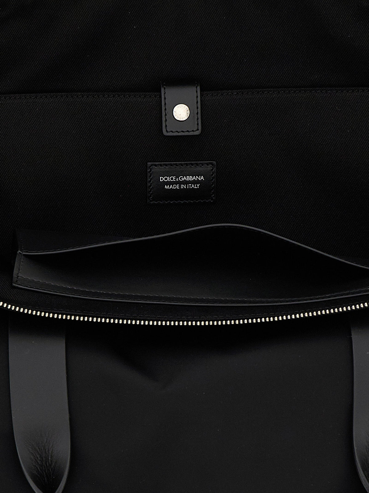 Dolce & Gabbana Men Media Logo Patch Shopping Bag