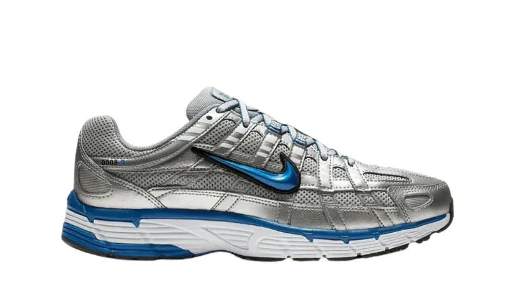 Nike P-6000 Premium Shoes White Metallic Silver Black Blue