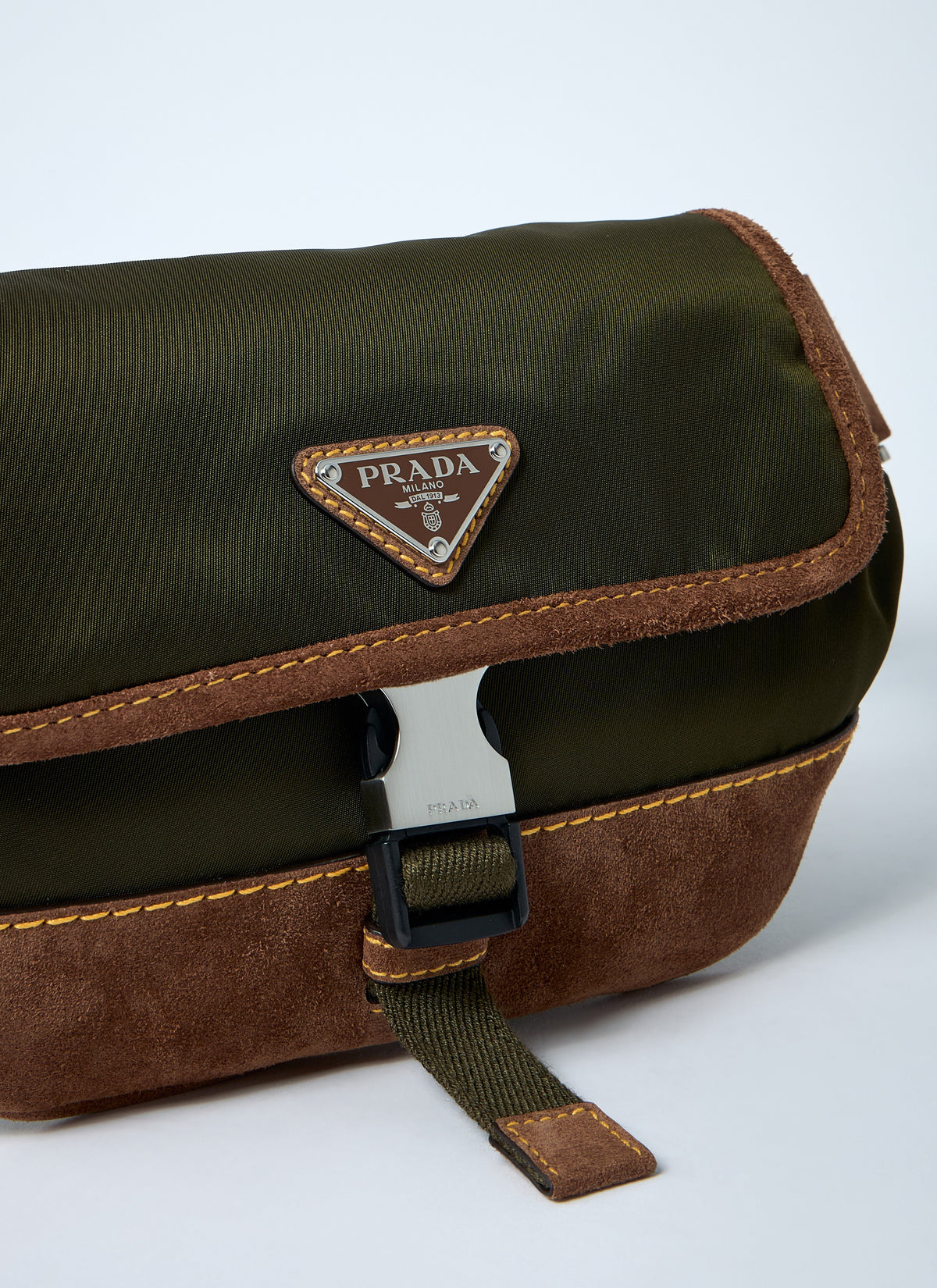 Prada Men Re-Nylon And Suede Belt Bag