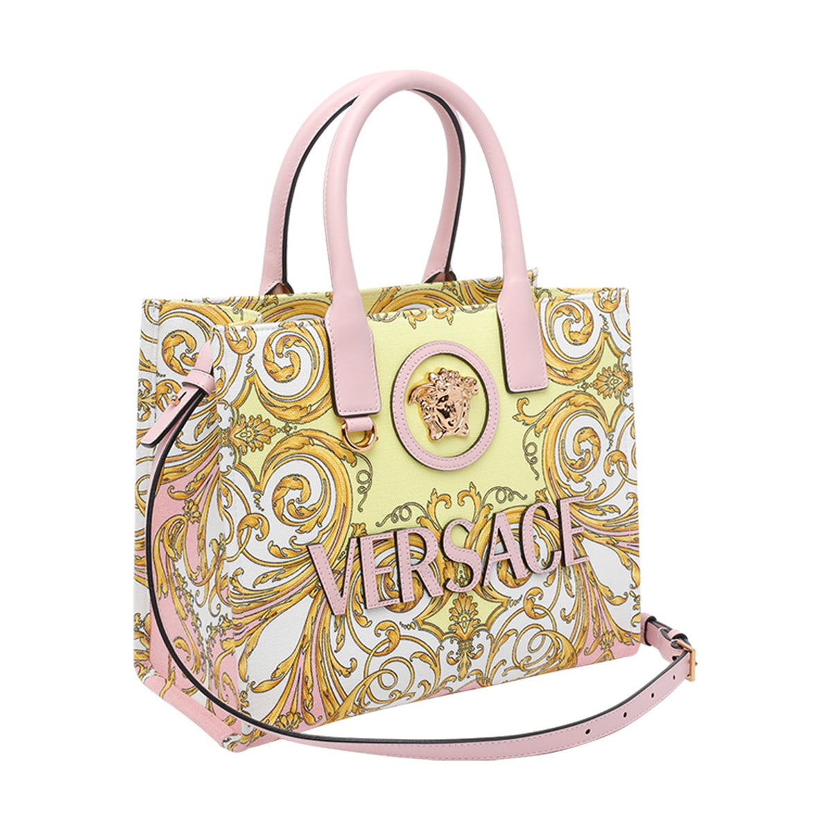 Versace Women Small La Medusa Printed Shopping Bag
